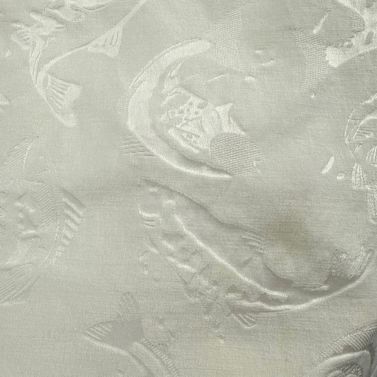 Kenzo Women's White Faux Suede Embossed Fish Sleeveless Blouse Tank Top 44 US 12