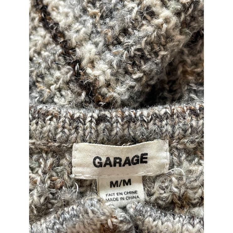 Garage Multicolor Striped Wool Button Long Sleeve Crop Cardigan Sweater Top M