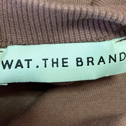 Wat. The Brand Brown Crew Neck Oversized Long Sleeve Pullover Sweater Top Size L