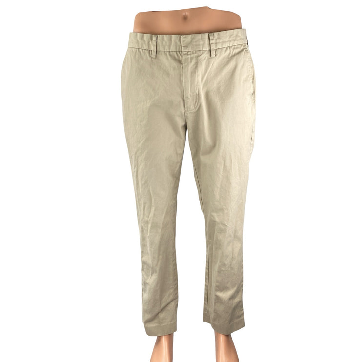 J.Crew Bowery Men's Beige High Rise Slim Straight Chino Trouser Dress Pants 33