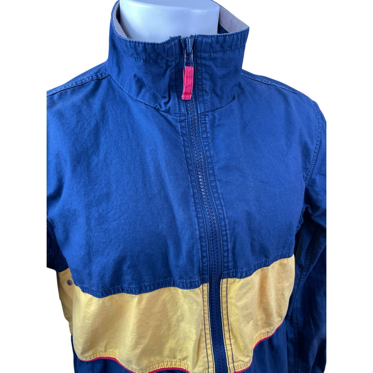 CPO Provisions Men's Blue Colorblock Full Zip Long Sleeve Windbreaker Jacket M