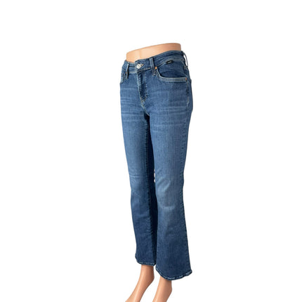 Mavi Molly Women's Blue Embroidered Mid Rise Flared Bootcut Denim Jeans Size 25