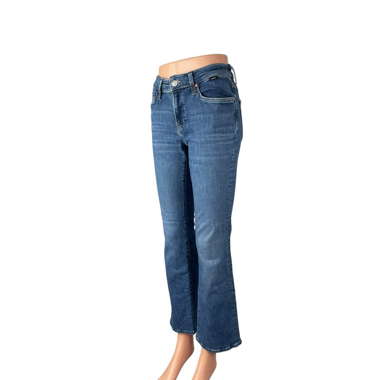 Mavi Molly Women's Blue Embroidered Mid Rise Flared Bootcut Denim Jeans Size 25