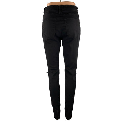 Vibrant M.I.U Women's Black High Waisted Distressed Skinny Denim Jeans Size 30