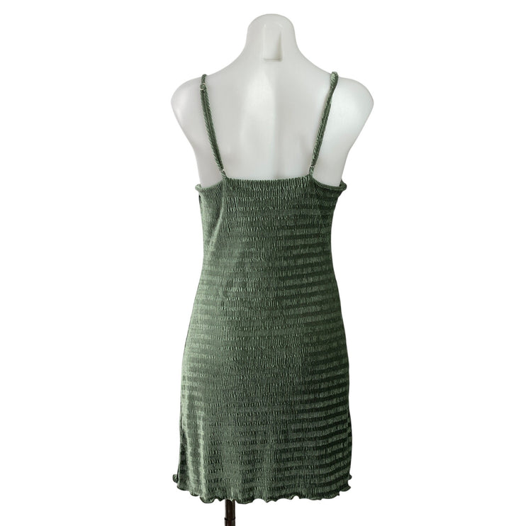 Le Lis Women's Green Sleeveless Cami Camisole Cowl Neck Mini Slip Dress Size S