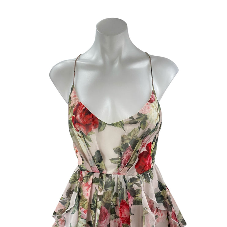 Fame and Partners Mulricolor Floral Sleeveless Cami Ruffle Maxi A-Line Dress 2