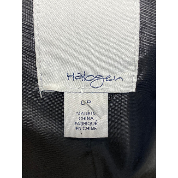 Halogen Women's Notched Collar Long Sleeve Single Breasted Blazer Coat Jacket 0P