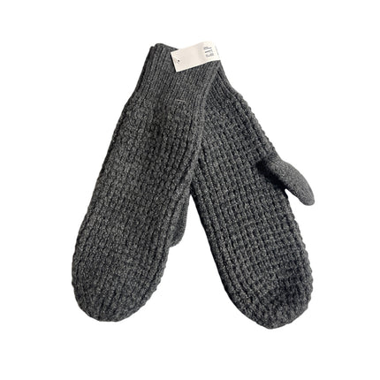 NEW GAP Factory Women's Gray Waffle Knit Winter Snow Warmer Mittens Gloves OS