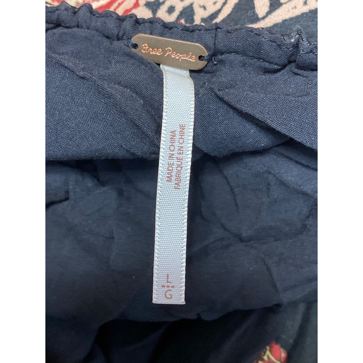 Free People Women's Multicolor Halter Sleeveless Scarf Print Maxi Dress Size L