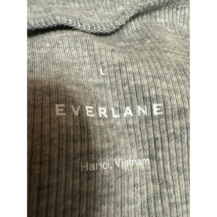 Everlane Women's Gray Rib Knit Turtleneck Long Sleeve Sweatshirt Sweater Top L