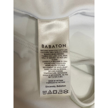 Aritzia Babaton Contour Women's White Long Sleeve Tee T-shirt Bodysuit Top Sz L