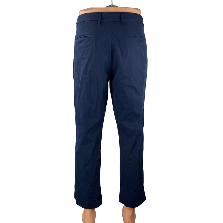 J.Crew Thompson Flex Tapered Men's Navy Blue Mid Rise Chino Trousers Pants 35
