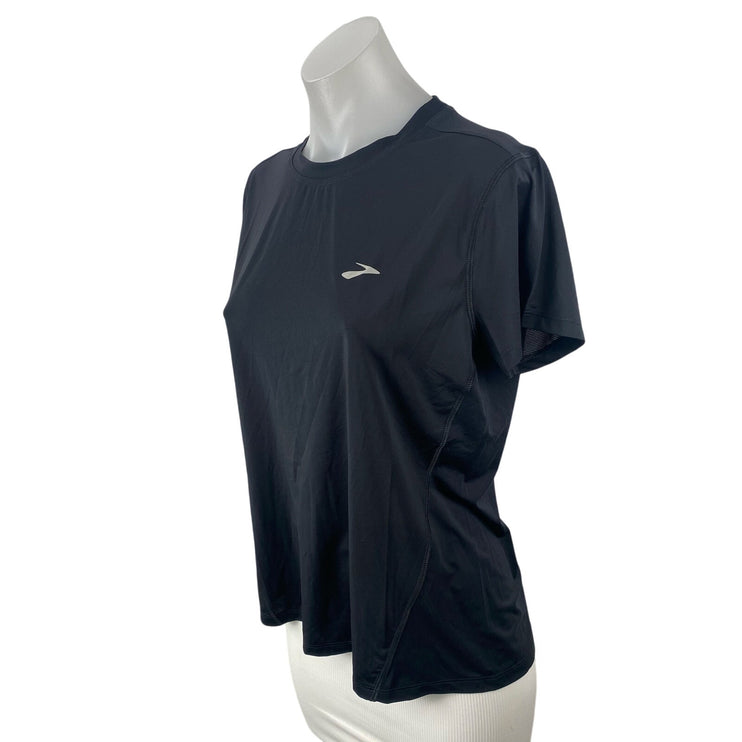 NEW Brooks Sprint Free Short Sleeve 3.0 Black Athletic Activewear Shirt Top Sz M