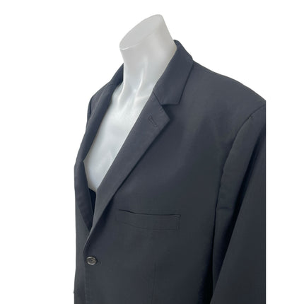 Theory Black Wool Long Sleeve Blazer Coat Jacket Straight Dress Pants Set 42/34