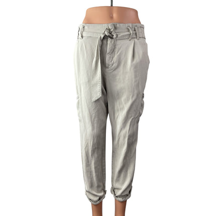 Free People Womens Gray High Rise Belted Cargo Jogger Trousers Pants Size 6