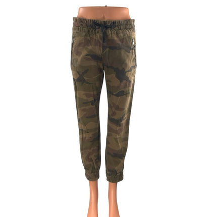 Aritzia TNA Camo Camouflage Army Military Mid Rise Jogger Trousers Pants Size 0