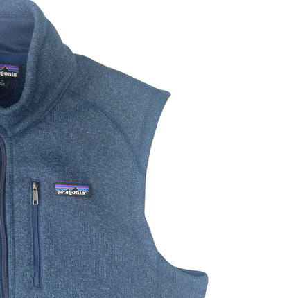 Patagonia Better Men's Blue Fleece Zip Up High Neck Pockets Sweater Vest Coat L