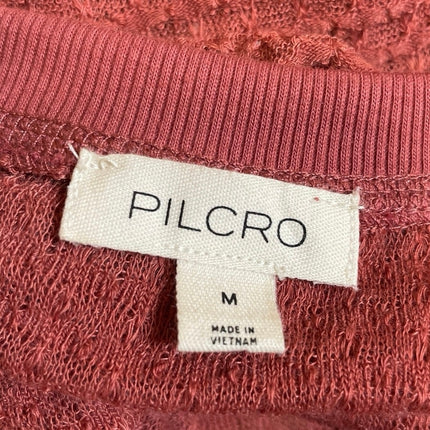 Anthropologie Pilcro Women's Rust Brown Knit Short Sleeve Sweater Top Size M
