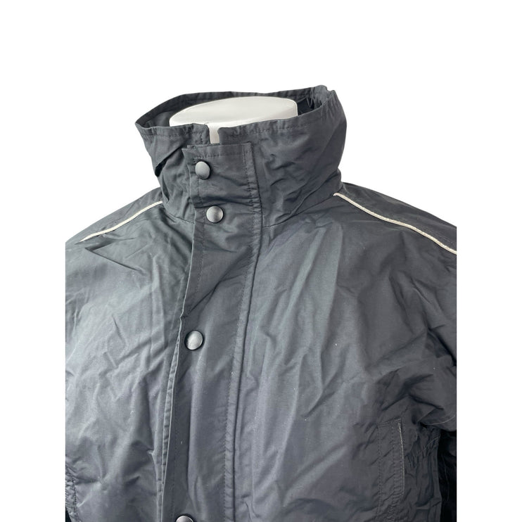 Flying Cross Duty Guard Hardshell Black Long Sleeve Windbreaker Coat Jacket Sz S