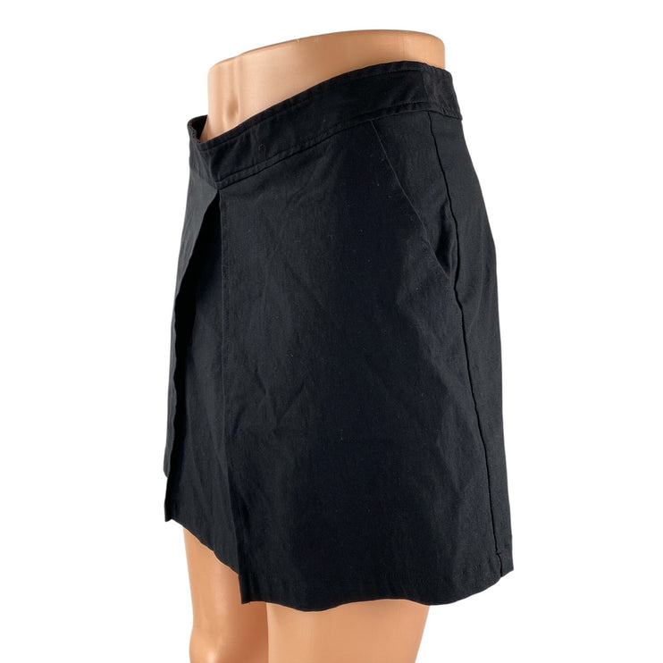 COPE Women's Black Split High Waisted Back Zip Straight Pencil Mini Skirt Size 4