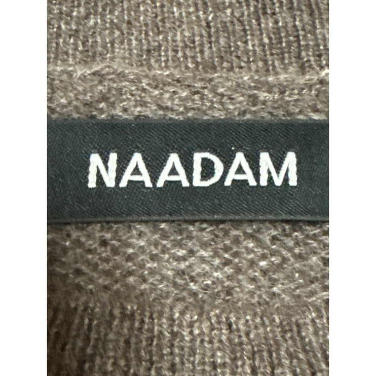 Naadam 100% Cashmere Women's Brown Knit Mock Neck Long Sleeve Sweater Top Sz XS