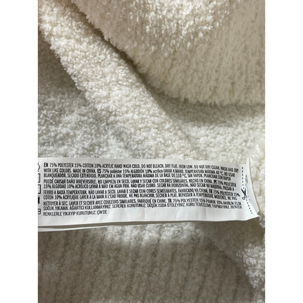Forever 21 Women's White Ivory Fleece Lace Up Long Sleeve Hoodie Sweater Top S