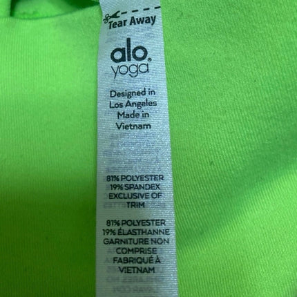 Alo Yoga Neon Green Skinny High Waist Fitness Workout Yoga Leggings Pants Size S