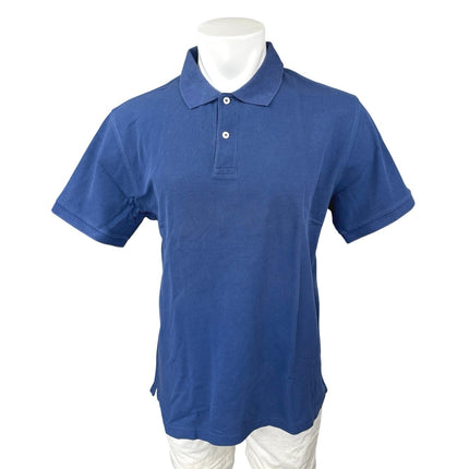 J.Crew Men's Blue Short Sleeve Collared Cotton Casual Golf Polo Shirt Top Size L