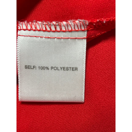 Rose & Olive Women's Red Sleeveless V-Neck Pleated Tank Shirt Blouse Top Size L