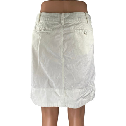 G1 Goods Paper Twill Women's White High Waist Straight Pencil Denim Jean Skirt 2