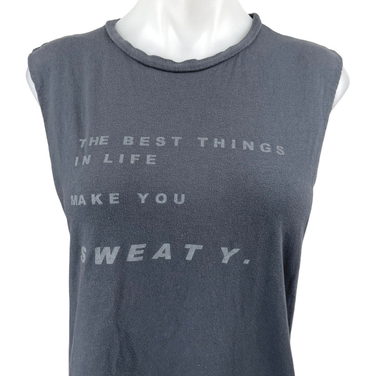 Good hYOUman Women's Gray Statement Sweaty Muscle Cami Camisole Tank Top Size M