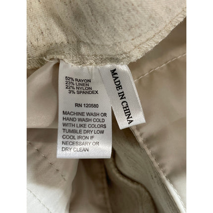 Amanda + Chelsea Women's White High Rise Wide Leg Trousers Dress Pants Size 4