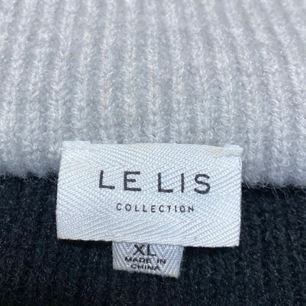 Le Lis Women's Multicolor Colorblock Rib Knit Turtleneck Long Sleeve Sweater XL