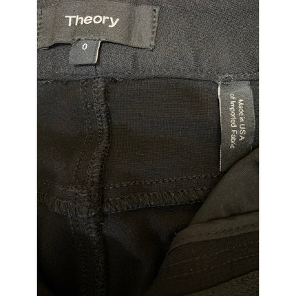 Theory Women's Black Mid Rise Skinny Slim Cropped Trousers Casual Pants Size 0
