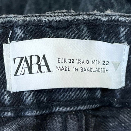 Zara Women's Black Wash High Waisted Skinny Ankle Denim Jeans Pants Size 0