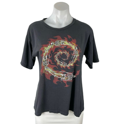 Future State Skeleton Spiral Women's Graphic short Sleeve Tee T-Shirt Top Sz XS