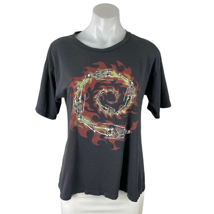Future State Skeleton Spiral Women's Graphic short Sleeve Tee T-Shirt Top Sz XS