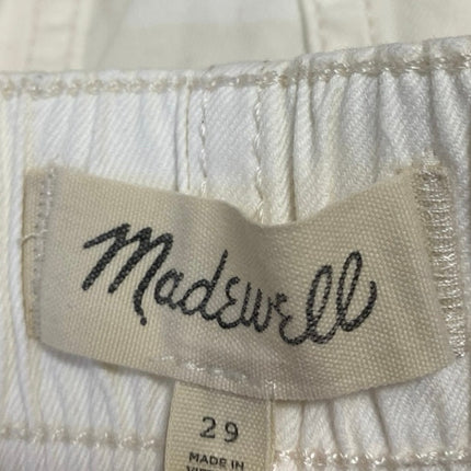 Madewell Garment-Dyed Women's White Pull On High Waisted Utility Shorts Size 29