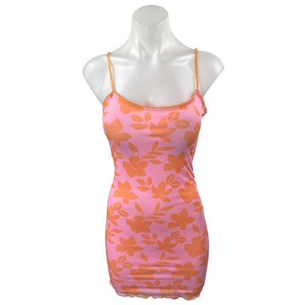 NEW Princess Polly Pink Orange Floral Sleeveless Cami Mini Tank  Bodycon Dress 4