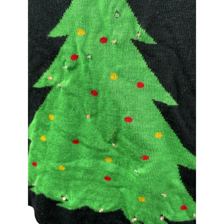 Tipsy Elves Women's Light Up Christmas Holiday Print Long Sleeve Sweater Top M