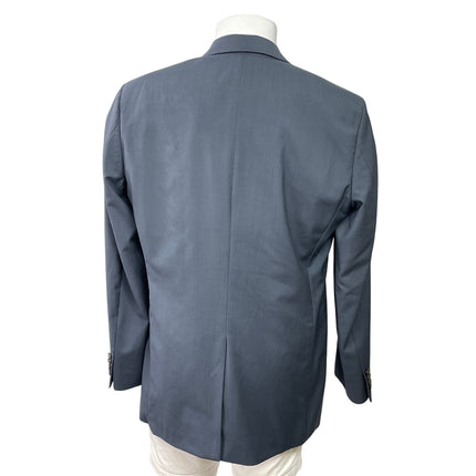 Indochino Men's Blue Gray Notch Lapel Pocket Long Sleeve Blazer Coat Jacket L