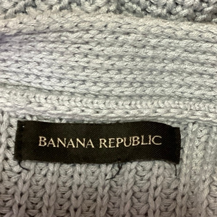 Banana Republic Women's Blue Knit Mock Neck Long Sleeve Sweater Top Size L