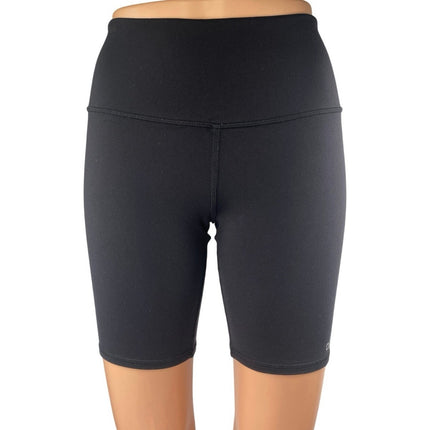 Alo Yoga Women's Black Mid Rise Workout Running Athletic Biker Shorts Size M