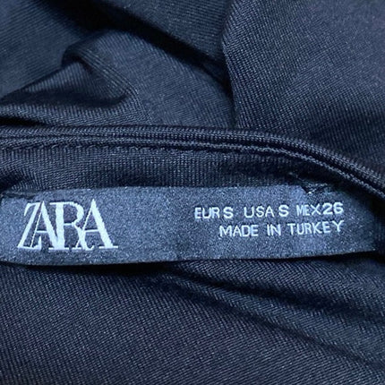 Zara Women's Black Sleeveless High Neck Stretch One Piece Bodysuit Top Size S