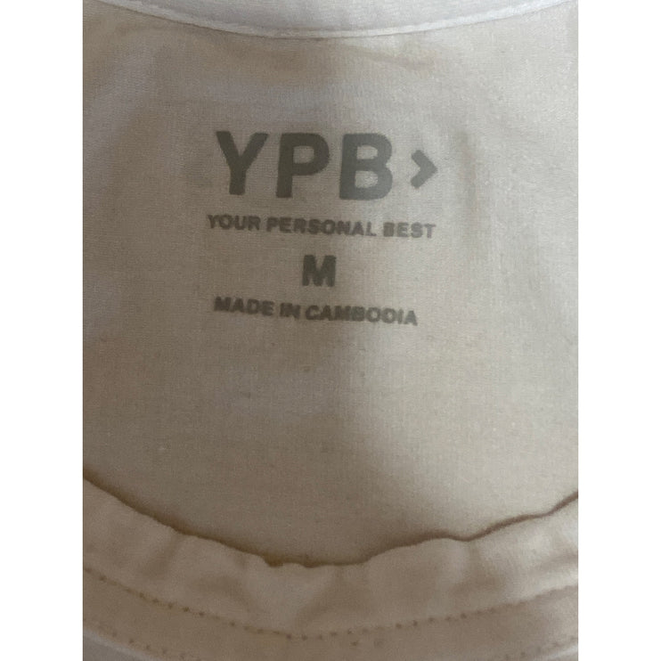YPB Your Personal Best Women White Racerback Workout Athletic Tank Top Size M