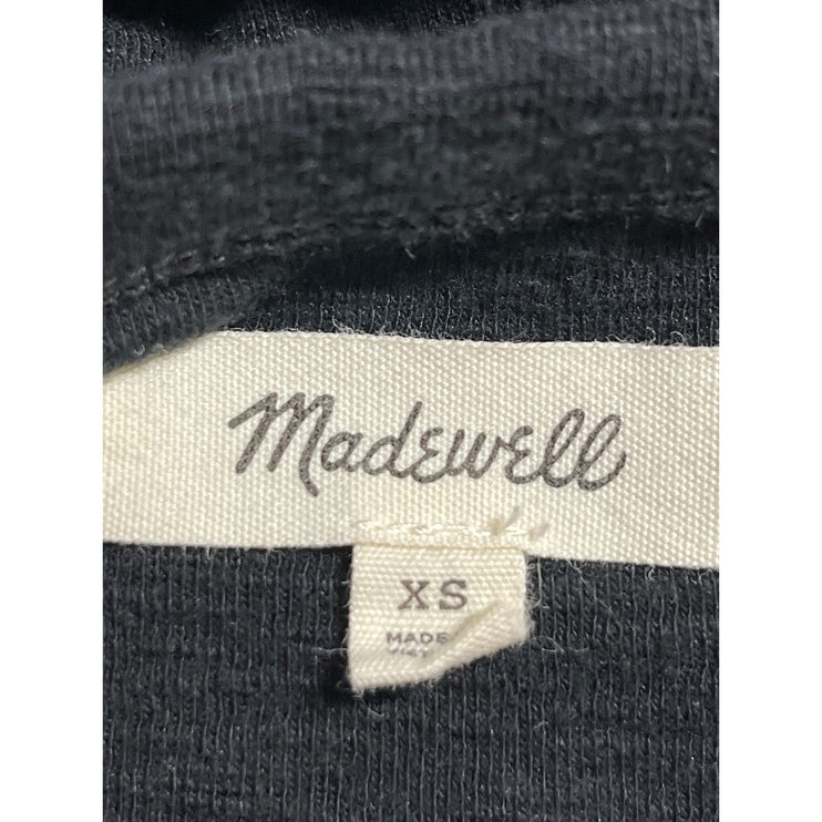 Madewell Women's Black Lettuce Short Sleeve Crew Neck T Shirt Tee Top Size XS