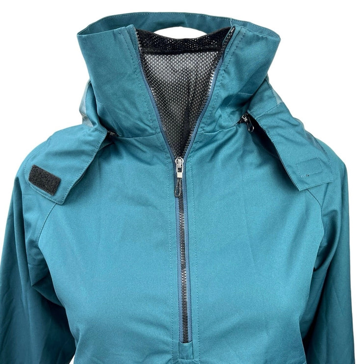 Hi-Tec Teal Blue Outdoor Hiking Camping Half Zip Anorak Windbreaker Jacket Sz S