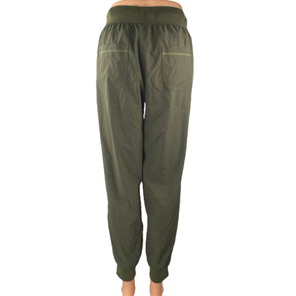 CRZ Yoga Women's Green Tapered Leg High Waist Drawstring Trousers Jogger Pants M