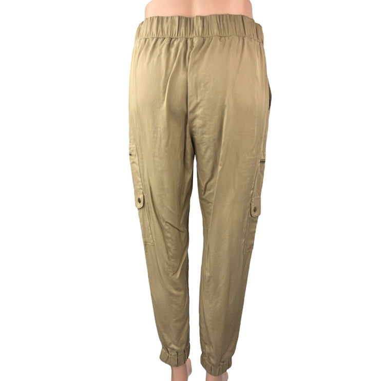 Banana Republic Womens Tan Mid Rise Drawstring Cargo Jogger Sweat Pants Size XS