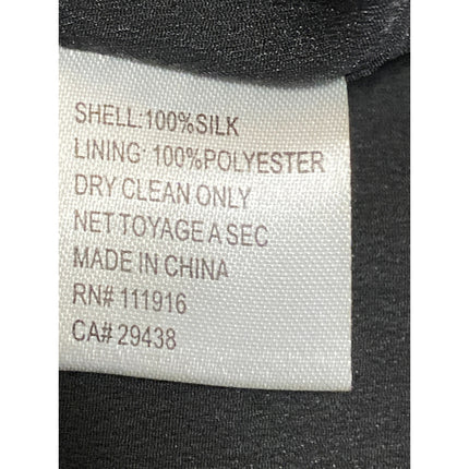 Yumi Kim Black 100% Silk Sleeveless V Neck Drape Cami Mini Sheath Dress Size XS